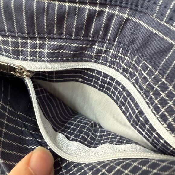 Rare Lululemon Blue Plaid Zip Fly Shorts 34 10.25” Inseam - Picture 7 of 8